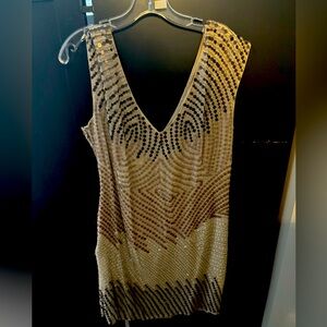 Classic sequinned shift dress perfect for any event.  Size L